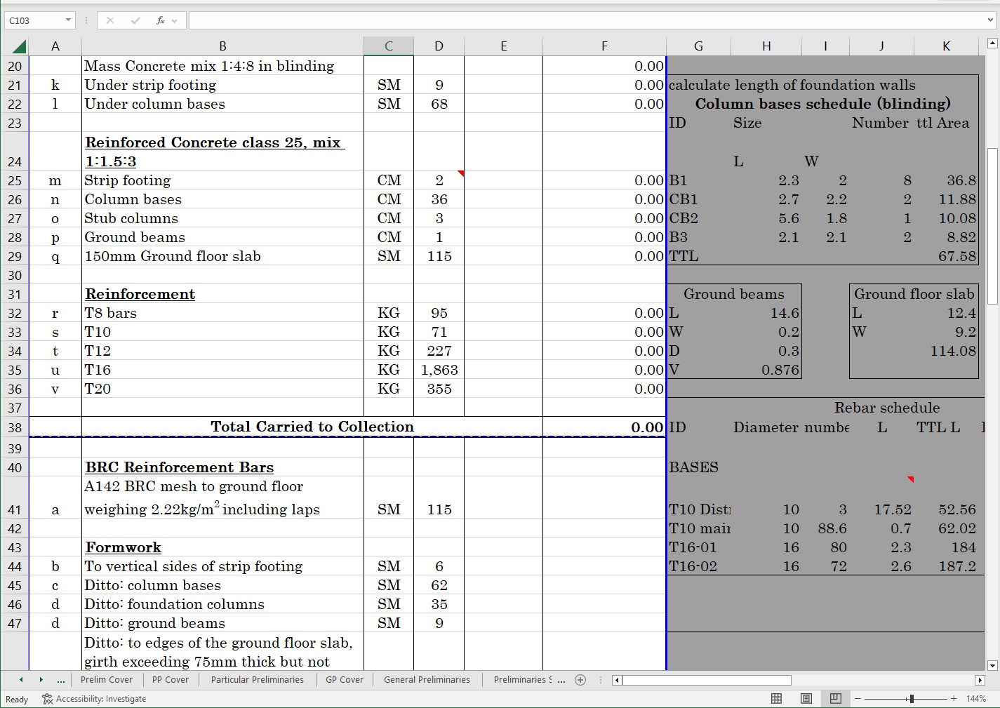 Quantity Surveying (BOQs & Cost Estimates)